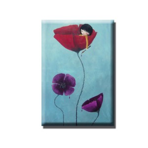Magnet Painted Poppies 