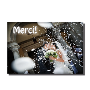 Remerciements de mariage sur magnet