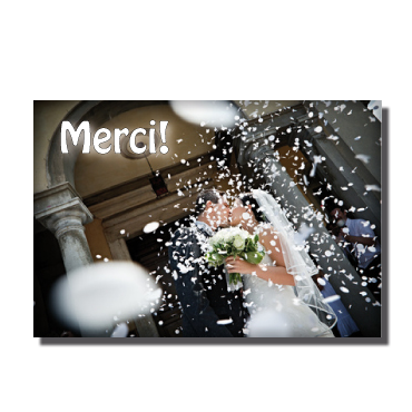 Remerciements de mariage sur magnet