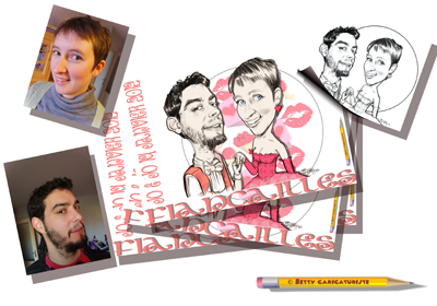 Betty caricatures - faire-part mariage
