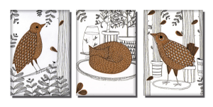 Trio de magnets par l'artiste Anais Schenke