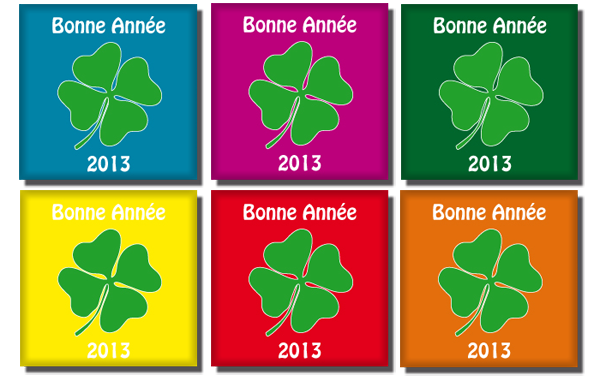 Bonne année magnet carré