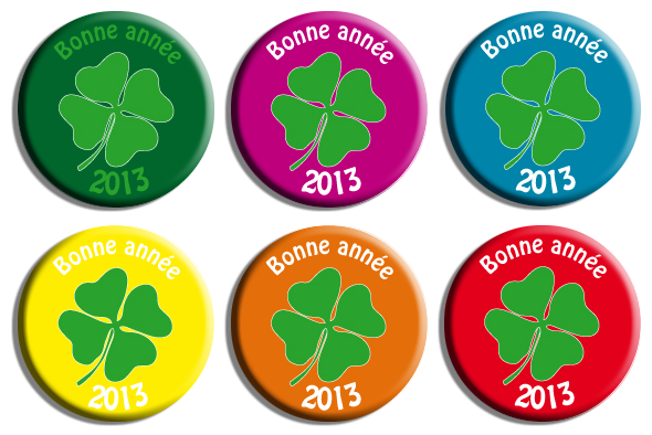 magnet rond bonne année 2013