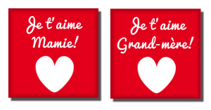 Fête des grand-mères avec des magnets photos