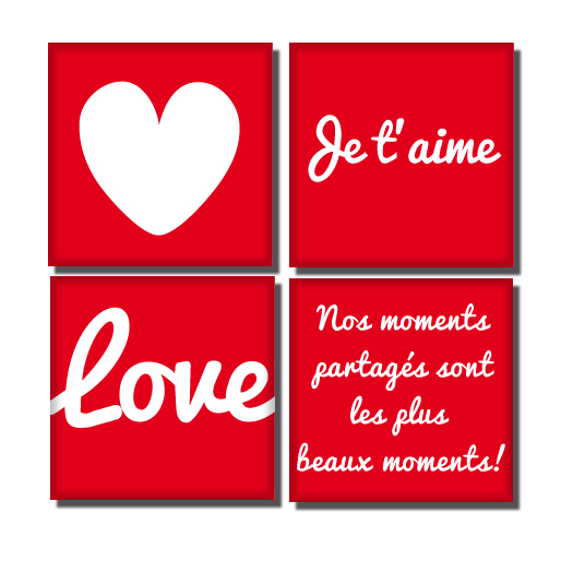 quatuor d'amour en magnets