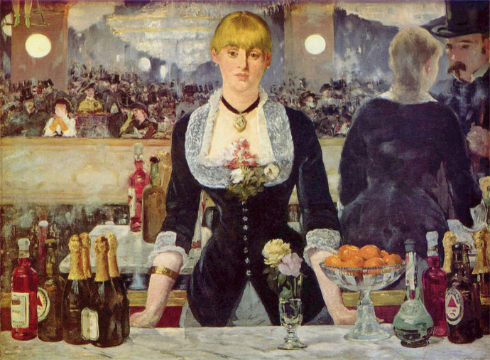 Serveuse des folies bergères peint par Manet